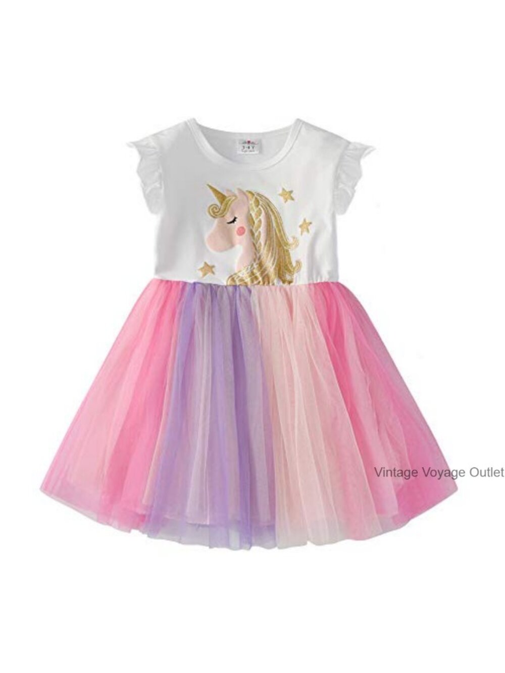 Toddler Girl Short Sleeve Tutu Party Dress Cotton Embroidered